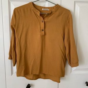 Flowy mustard yellow shirt